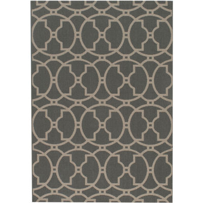 Momeni Baja Circle Geo 3'11"X5'7" Indoor Outdoor Rectangular Accent Rug