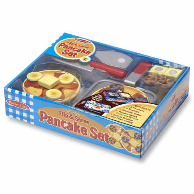 Melissa & Doug Wooden Flip & Serve Pancake Set Play Kitchen