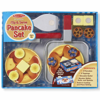 Melissa & Doug Wooden Flip & Serve Pancake Set Play Kitchen