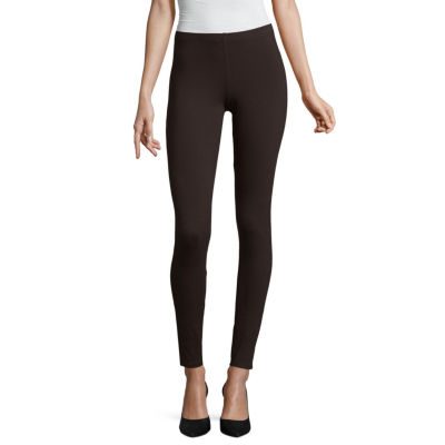 jcpenney Ana Faux Leather Front Ponte Knit Leggings, $44
