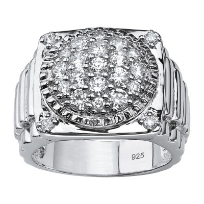 DiamonArt® Mens 1 5/8 CT. T.W. White Cubic Zirconia Platinum Over