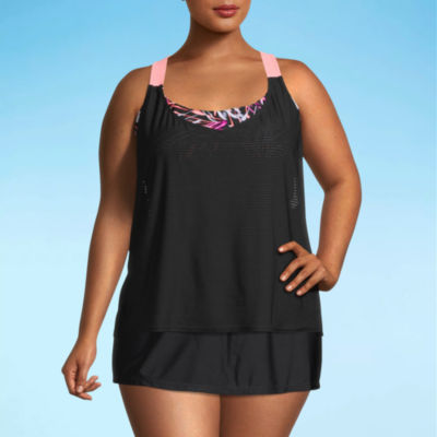 Zeroxposur Plus Tankini Swimsuit Top and Bottoms