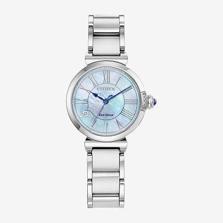 Dress/Classic Womens Diamond Accent Silver Tone Stainless Steel Bracelet Watch , One Size - CITIZEN EM1060-52N