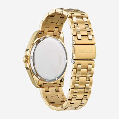 Citizen Peyten Mens Gold Tone Stainless Steel Bracelet Watch Bm7532-54l