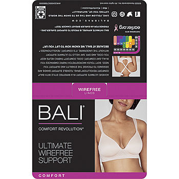 Bali Women's Comfort Revolution Ultimate Wire-Free Support T-Shirt Bra -  DF3462 S Black