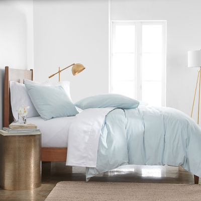 Simply Put Percale 3-pc. 100% Cotton Duvet Cover Set