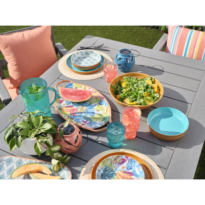 Turquoise Sun 4-pc. Dishwasher Safe Melamine Dinner Plates