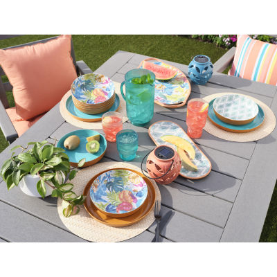 Turquoise Sun 15in Faux Rattan Natural 4-pc. Placemats