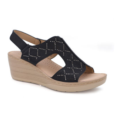 Yoki Crimson Womens Round Work Shoes