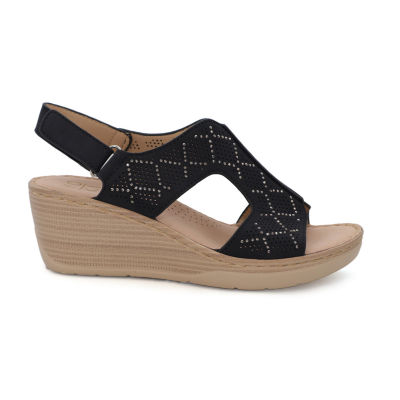 Yoki Crimson Womens Round Work Shoes