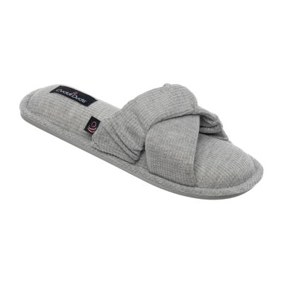 Cuddl Duds Waffle Jersey X-Band Womens Slip-On Slippers