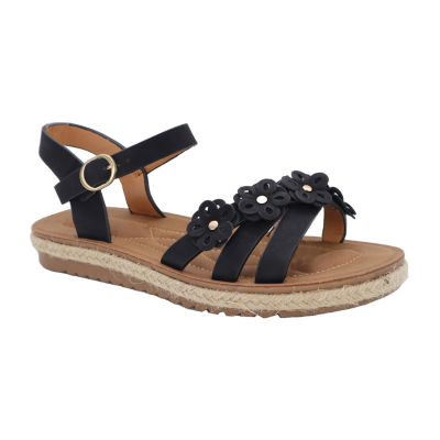 Yoki Womens Alberta Ankle Strap Flat Sandals