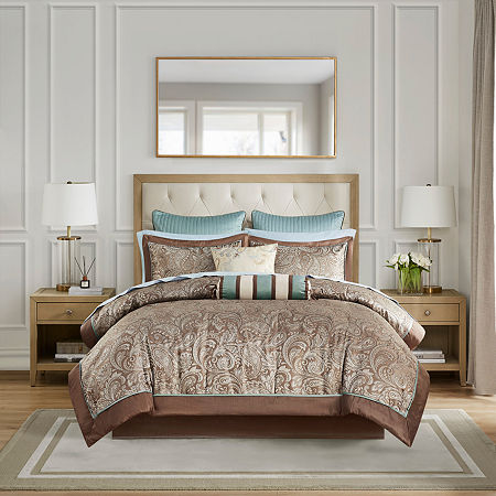 Madison Park Whitman 12-pc. Complete Bedding Set with Sheets, One Size, Blue
