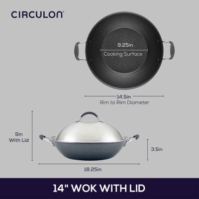 Circulon A1 Series with ScratchDefense 14" Non-Stick Wok