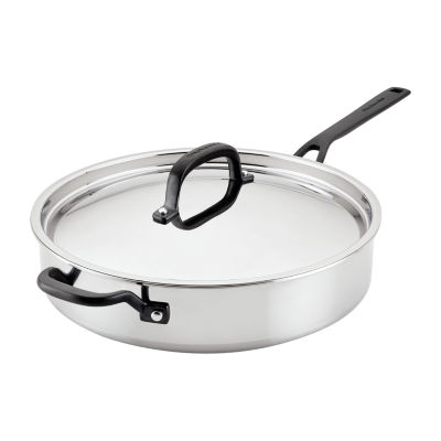 KitchenAid 5-Ply Clad Stainless Steel 5-qt. Saute Pan with Lid