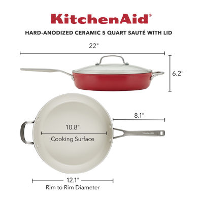 KitchenAid Ceramic 5-qt. Covered Saute Pan