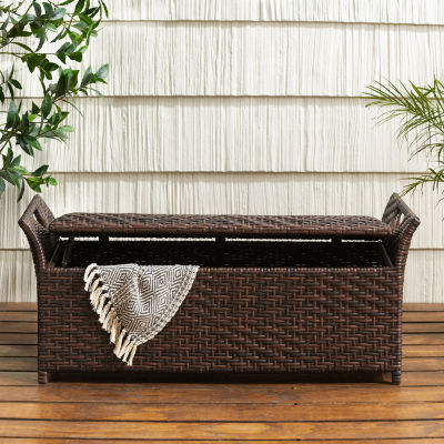 Wing Wicker Bench