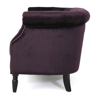 Milani Roll-Arm Upholstered Loveseat