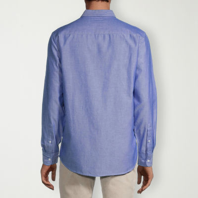 St. John's Bay Performance Oxford Mens Classic Fit Long Sleeve Button-Down Shirt