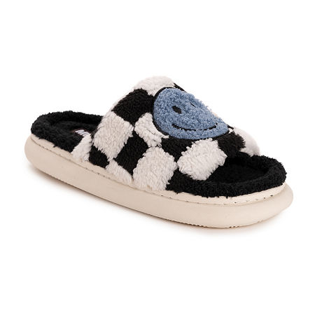 Muk Luks Marsai Slide Womens Slip-On Slippers, Medium, Black