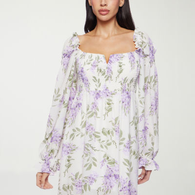 Premier Amour Womens Long Sleeve Floral Maxi Dress