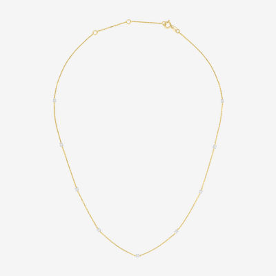 Diamond Addiction (G-H / I1-I2) Womens 1/3 CT. T.W. Lab Grown White Diamond 10K Gold Round 16 Inch Pendant Necklace