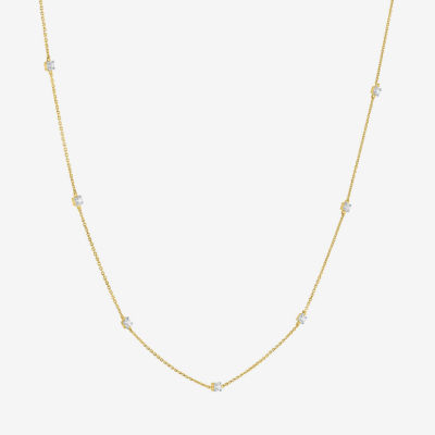 Diamond Addiction (G-H / I1-I2) Womens 1/3 CT. T.W. Lab Grown White Diamond 10K Gold Round 16 Inch Pendant Necklace