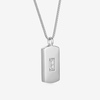 Mens 2 1/2 CT. T.W. Cubic Zirconia Sterling Silver 25 Inch Pendant Necklace