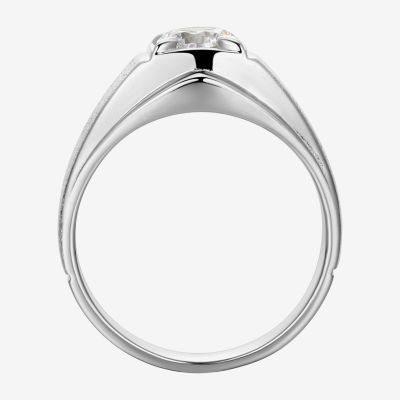 Mens 1 3/4 CT. T.W. Cubic Zirconia Sterling Silver Round Solitaire Fashion Ring