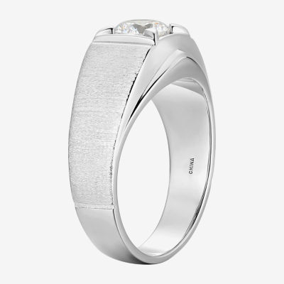 Mens 1 3/4 CT. T.W. Cubic Zirconia Sterling Silver Round Solitaire Fashion Ring