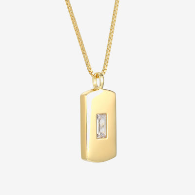 Mens 2 1/2 CT. T.W. Cubic Zirconia 18K Gold Over Silver 26 Inch Pendant Necklace