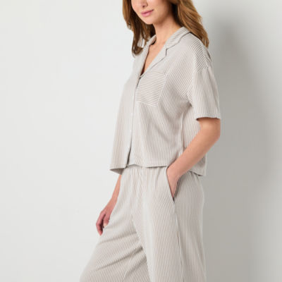 Liz Claiborne Womens Short Sleeve 2-pc. Pajama Sets