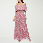 Premier Amour Womens Short Sleeve Evening Gown