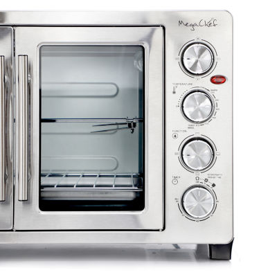 MegaChef 45 Quart French Door Rotisserie 975122564M, Color: Silver
