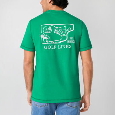 St. John's Bay Mens Crew Neck Short Sleeve Classic Fit Graphic T-Shirt