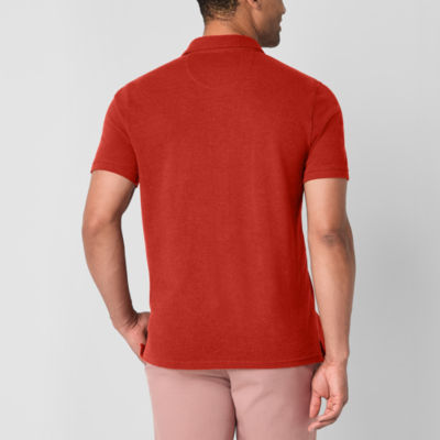 mutual weave Mens Regular Fit Short Sleeve Pocket Polo Shirt