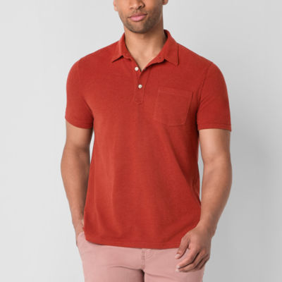 mutual weave Mens Regular Fit Short Sleeve Pocket Polo Shirt