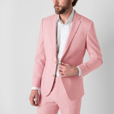 J. Ferrar Textured Mens Classic Fit Suit Jacket