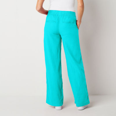 St. John's Bay Womens Loose Fit Wide Leg Trouser
