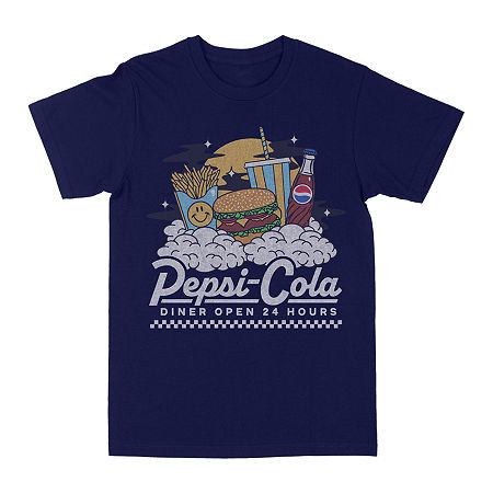 Novelty Mens Crew Neck Short Sleeve Regular Fit Graphic T-shirt In Blue