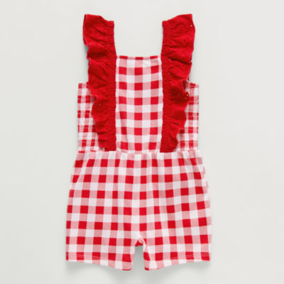 Okie Dokie Toddler & Little Girls Sleeveless Gingham Romper
