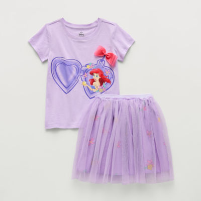 Disney Collection Little & Big Kid Girls 2-pc. Ariel Princess Skirt Set