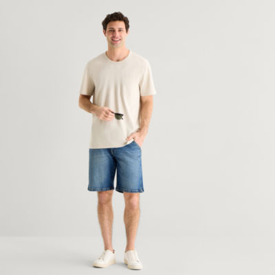 mutual weave Mens 11" High Rise 1 Pair Denim Short