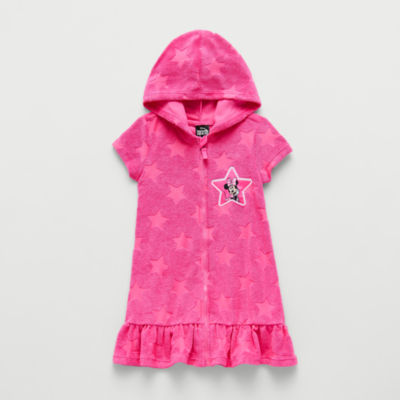 Disney Collection Little & Big Kid Girls Minnie Mouse Knit Dress Swimsuit Cover-Up