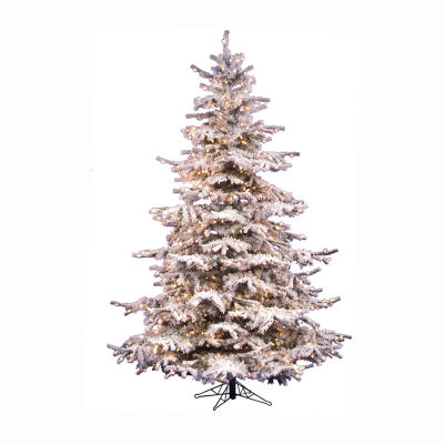 Vickerman 6 1/2 Foot Pre-Lit Flocked Christmas Tree