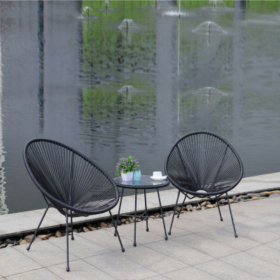 Sassio Outdoor And Patio Collection 3-pc. Conversation Set Weather Resistant