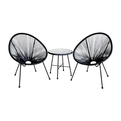 Sassio Outdoor And Patio Collection 3-pc. Conversation Set Weather Resistant