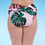Decree Womens Leaf Hipster Bikini Swimsuit Bottom Plus