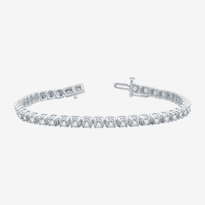 2 CT. T.W. Natural White Diamond 10K White or Yellow Gold 7.5 Inch Tennis Bracelet