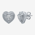 1/10 CT. T.W. Genuine White Diamond Sterling Silver Heart 2-pc. Jewelry Set